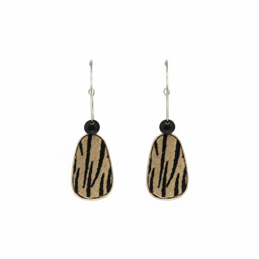 Savanna Stripe Pendant Hoop Earrings
