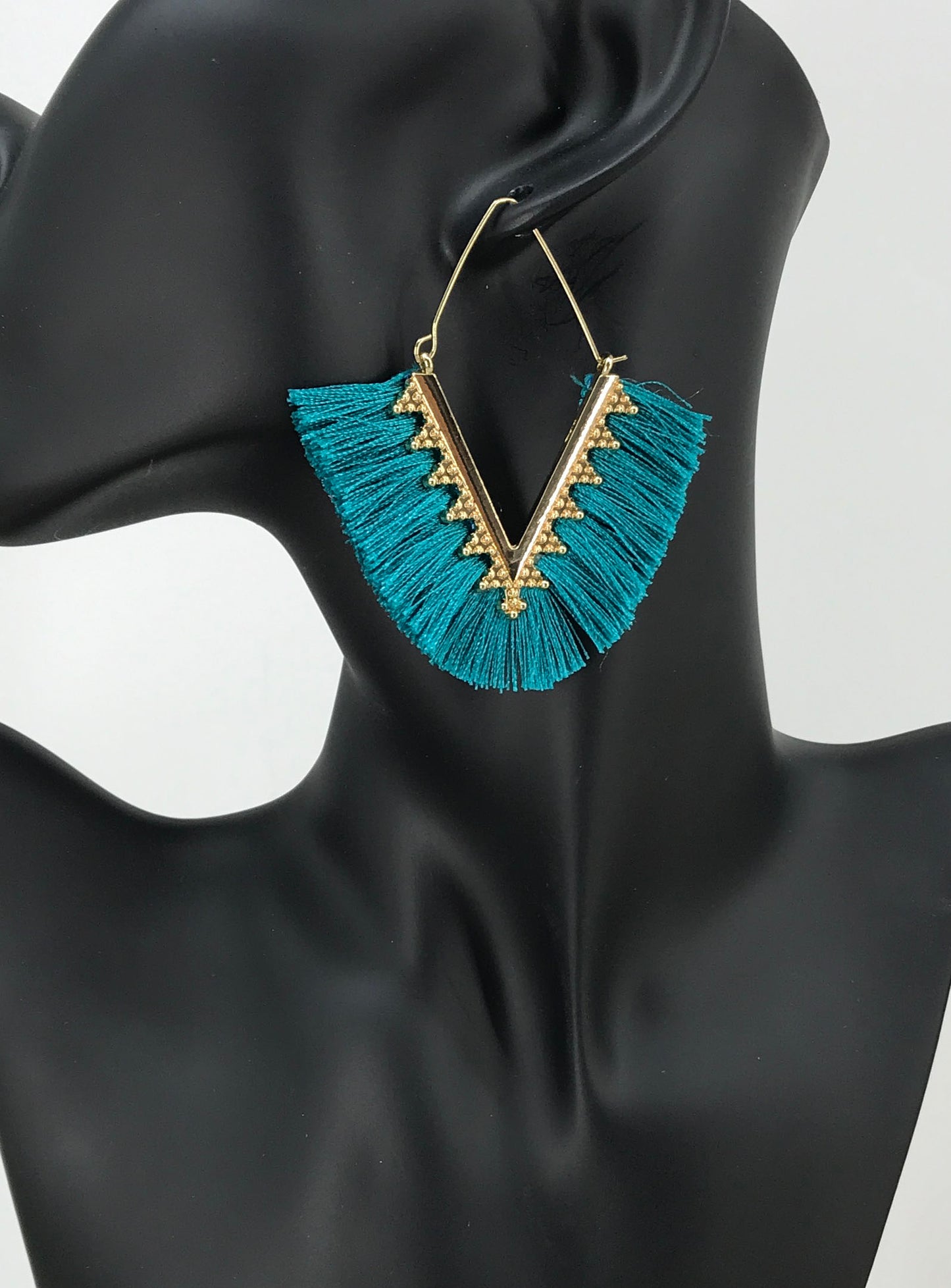 Bohemian Triangle Tassel Earrings - E19-2729