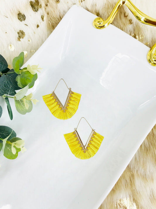 Bohemian Triangle Tassel Earrings - E19-2730