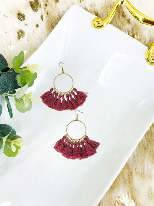 Bohemian Tassel Hoop Earrings - E19-2739