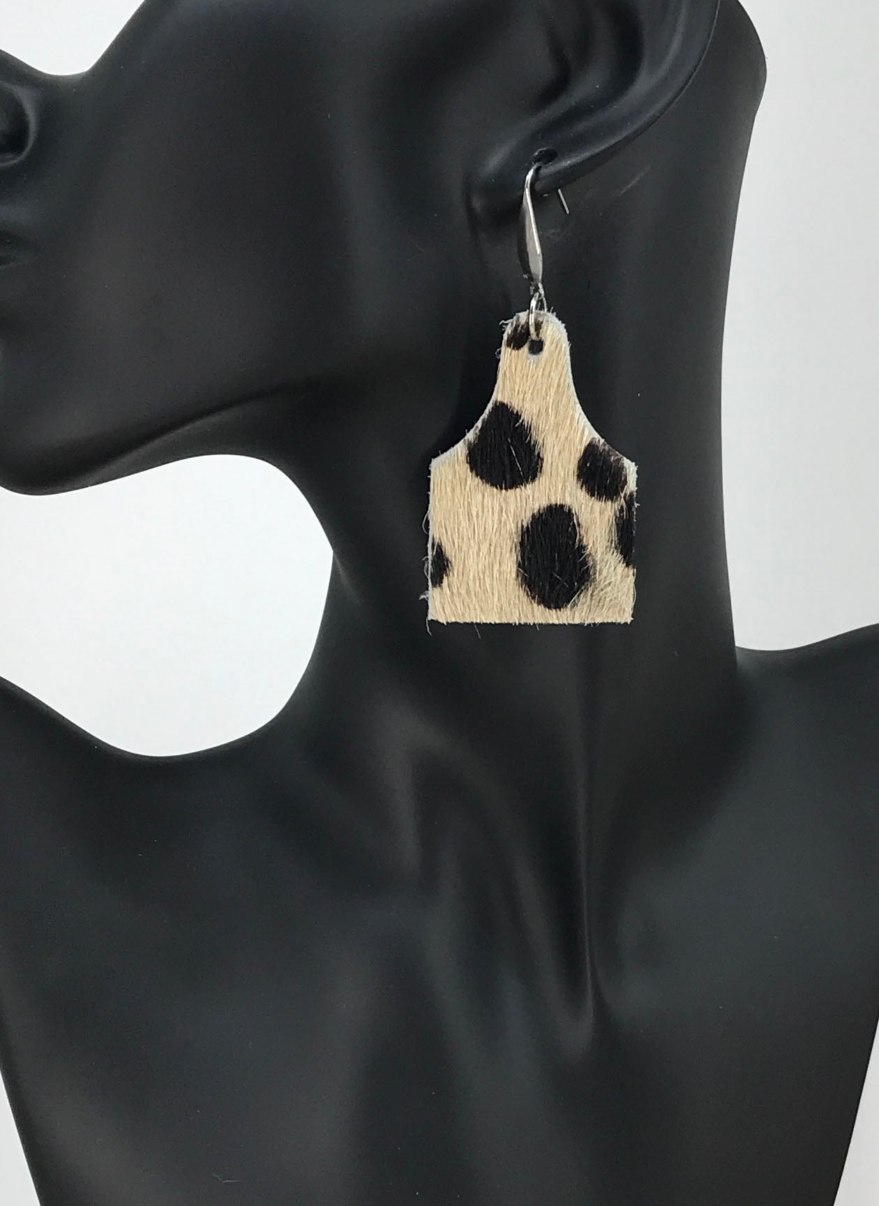 Hair On Leather Earrings - E19-2790