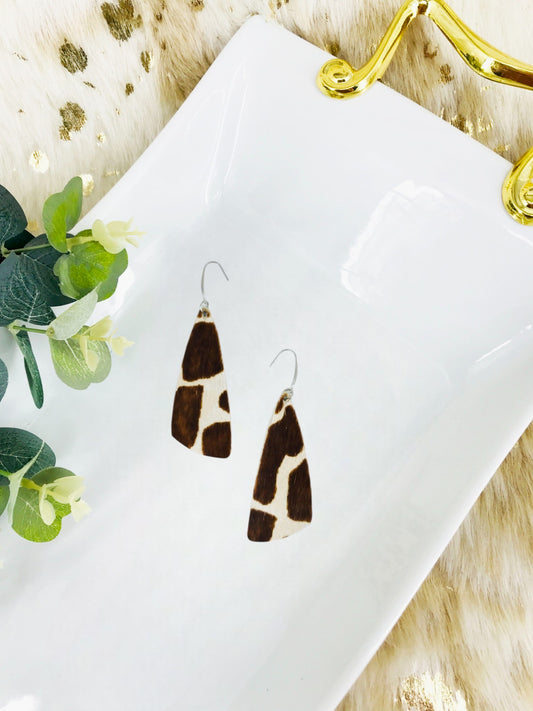 Exotic Hair On Leather Earrings - E19-2808
