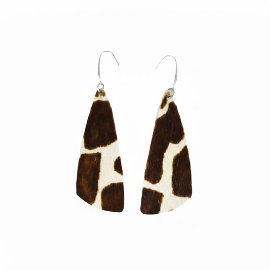 Savanna Giraffe Long Tapered Earrings
