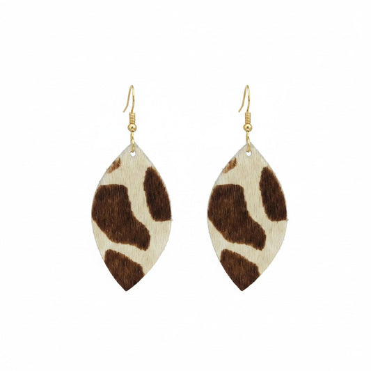 Savanna Giraffe Marquise Earrings