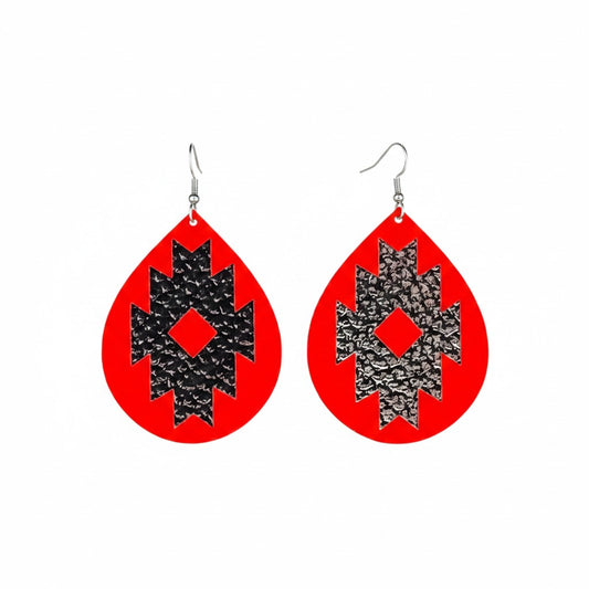 Crimson Mesa Statement Earrings