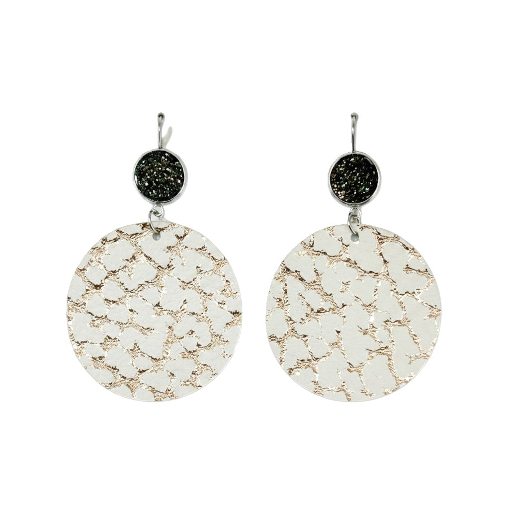 Rose Gold Geo Circle Earrings