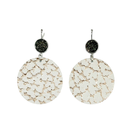 Rose Gold Geo Circle Earrings