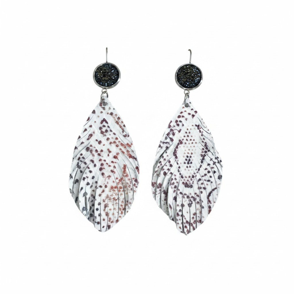 Rose Gold Serpent Fringe Earrings