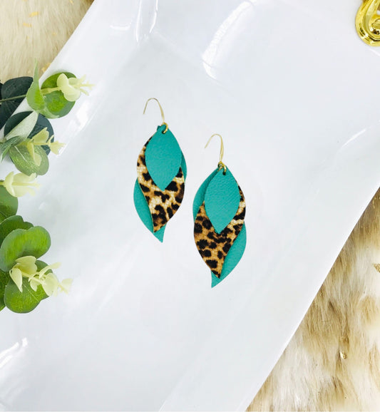 Layered Genuine Leather Earrings - E19-2893