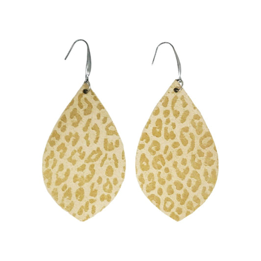 Champagne Leopard Statement Earrings