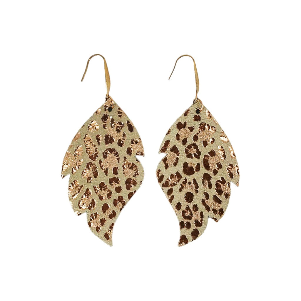 Rose Gold Wild Feather Earrings