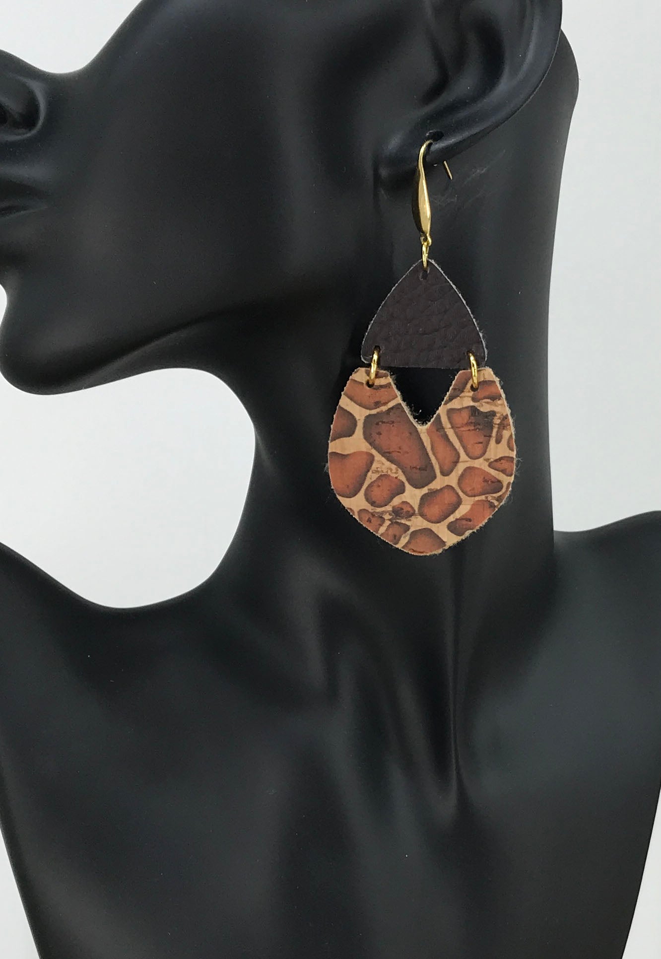 Giraffe Cork Earrings - E19-2940