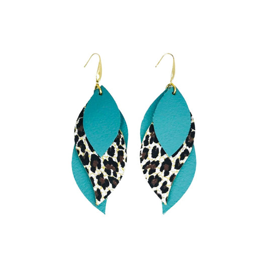 Aqua Wild Statement Earrings
