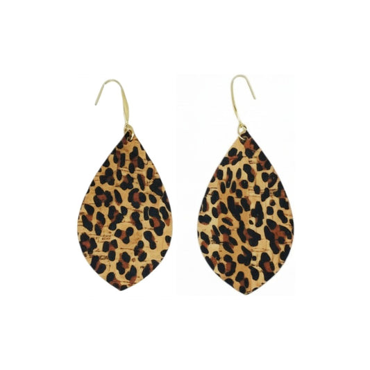 Wild Cork Teardrop Earrings