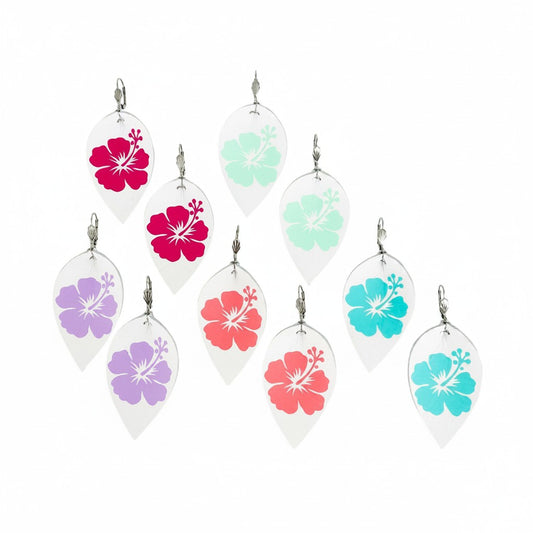 Hibiscus Bloom Petal Earrings