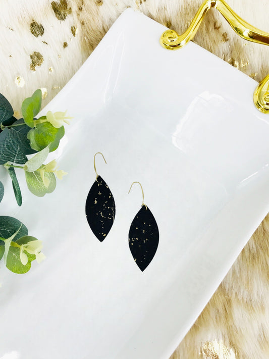 Black and Gold Cork Earrings - E19-2995