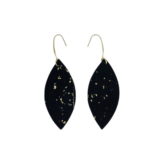 Midnight Gold Cork Earrings