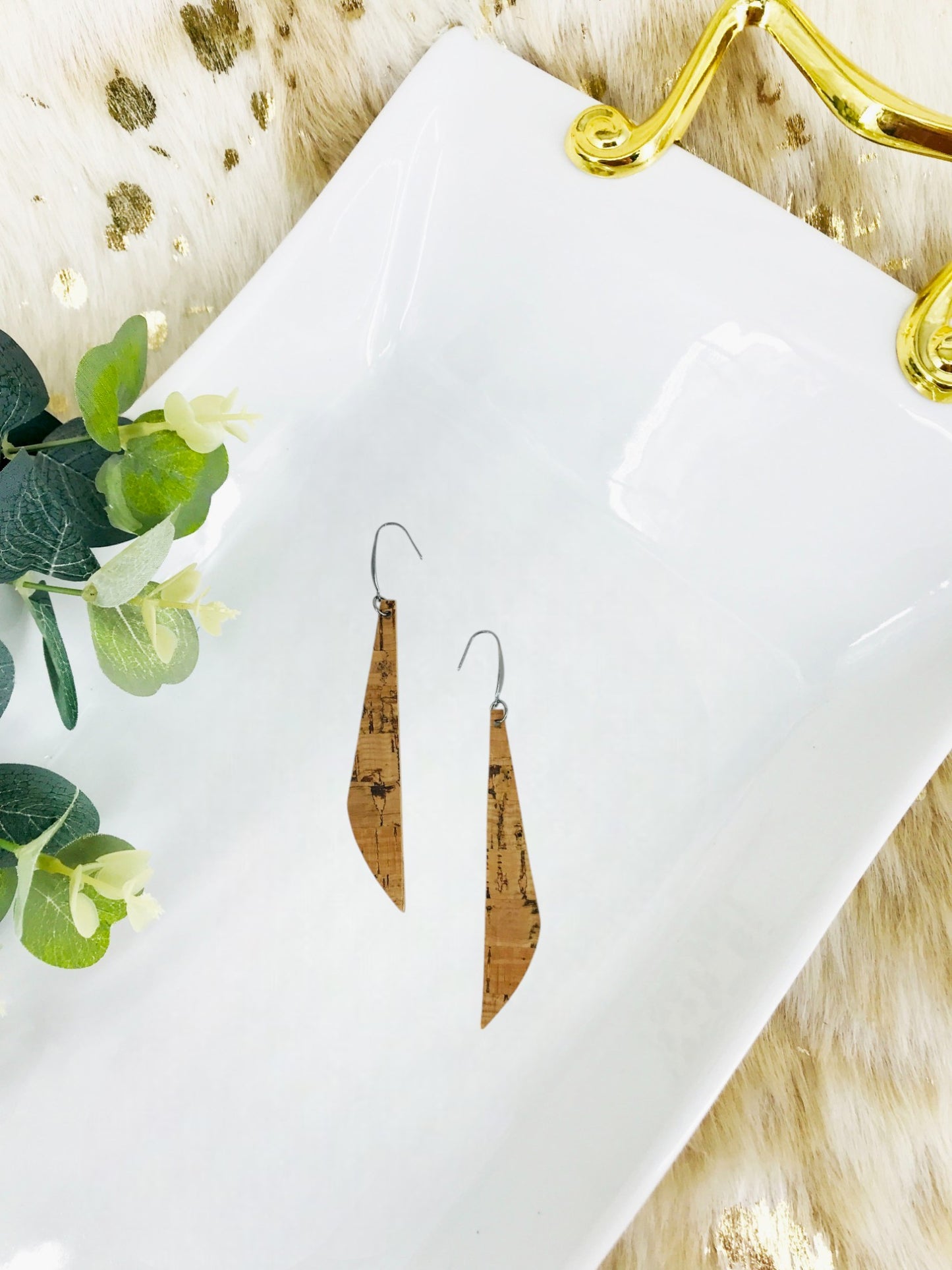 Natural Cork Earrings - E19-3019