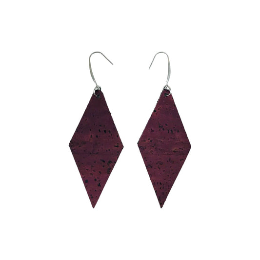 Plum Portuguese Cork Diamond Earrings