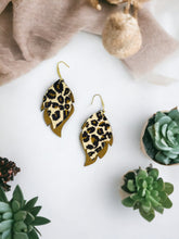 Load image into Gallery viewer, Cheetah and Faux Leather Earrings - E19-3040