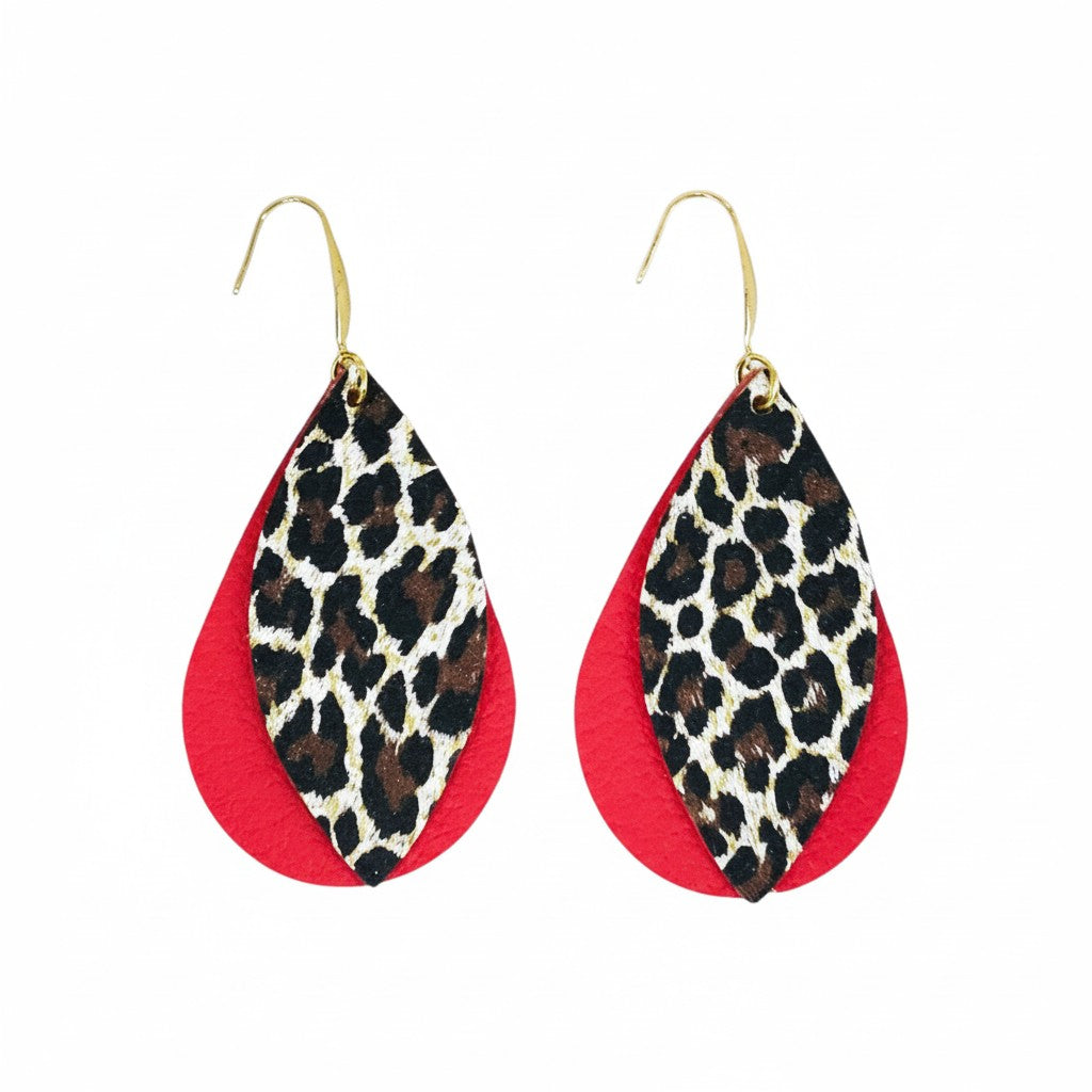Coral Wild Teardrop Earrings