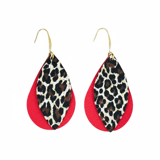 Coral Wild Teardrop Earrings