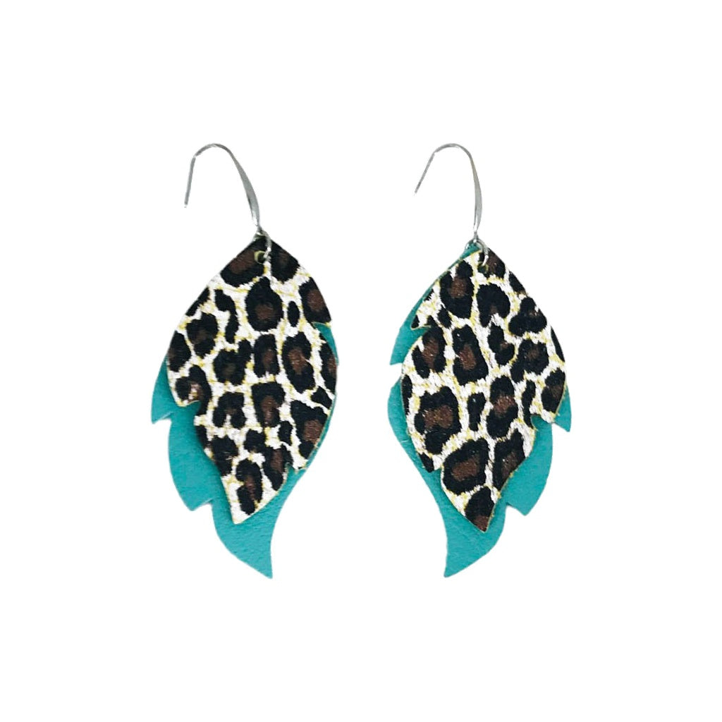 Aqua Wild Layered Earrings
