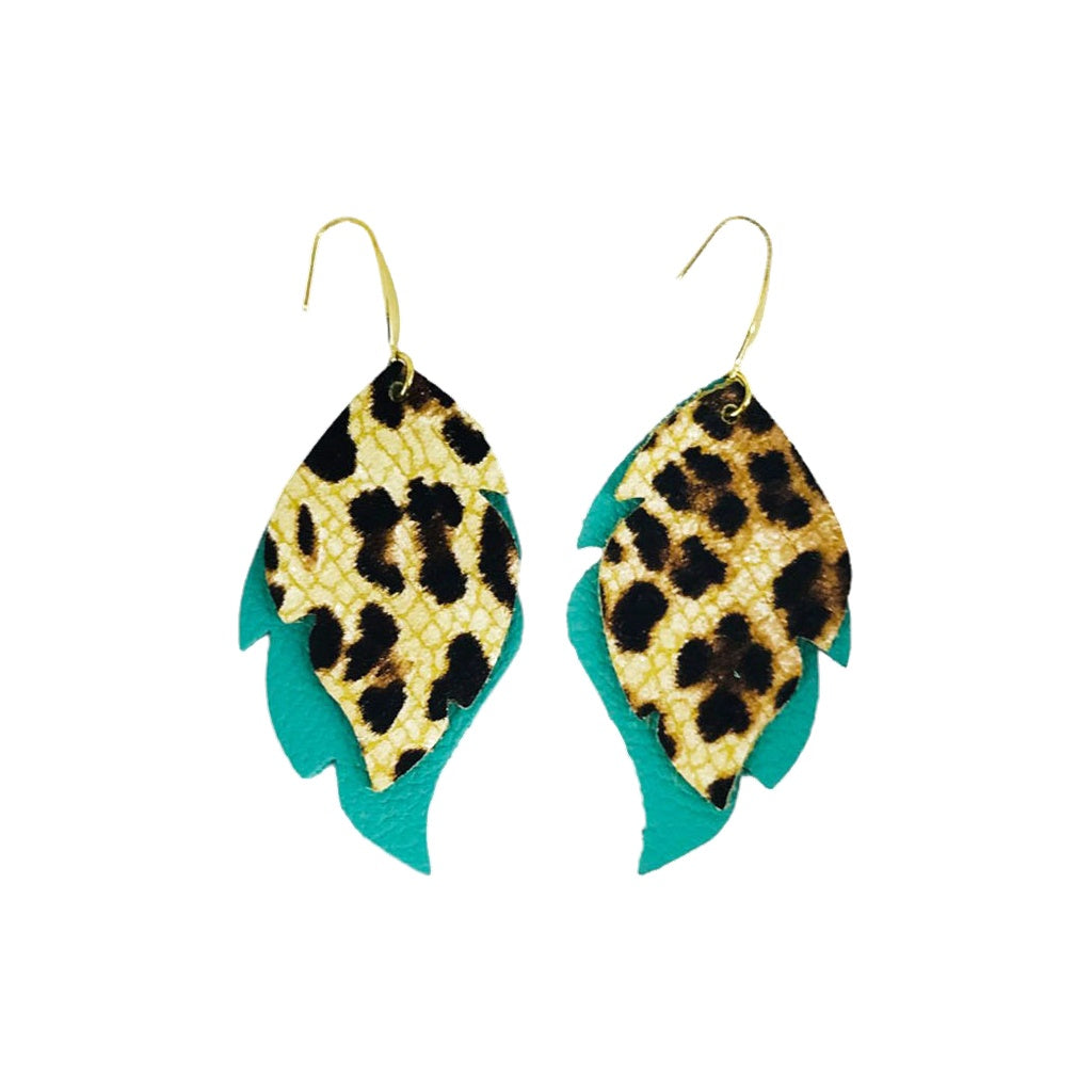 Aqua Wild Teardrop Earrings
