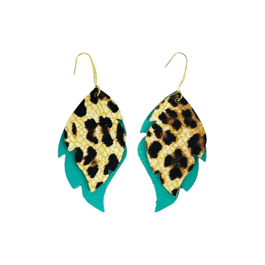 Aqua Wild Teardrop Earrings