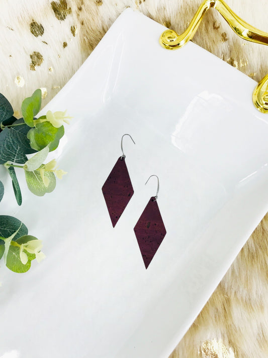 Portuguese Purple Cork Earrings - E19-3055