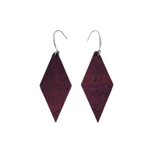 Plum Cork Diamond Earrings