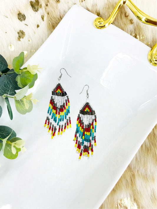 Bohemian Beaded Fringe Earrings - E19-3085