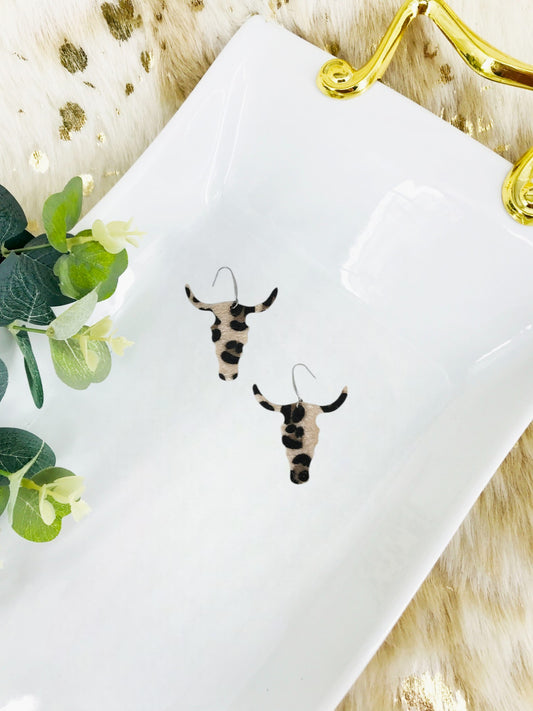 Hair On Bull Head Earrings - E19-3315