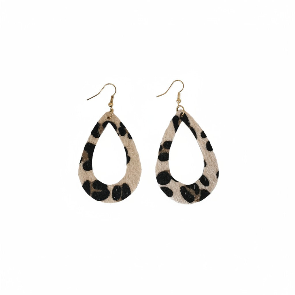Wild Spot Open Teardrop Earrings
