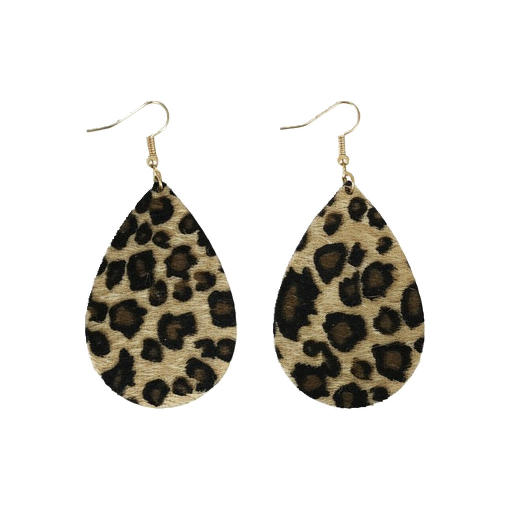 Untamed Leopard Teardrop Earrings
