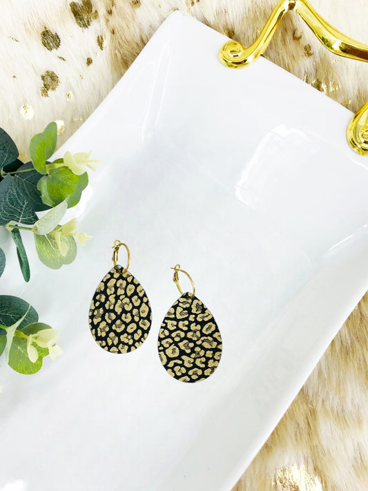 Genuine Leather Hoop Earrings - E19-3438