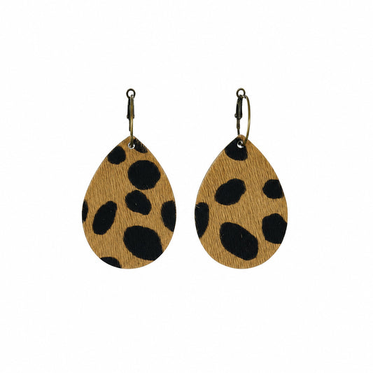 Golden Prowl Hoop Teardrop Earrings