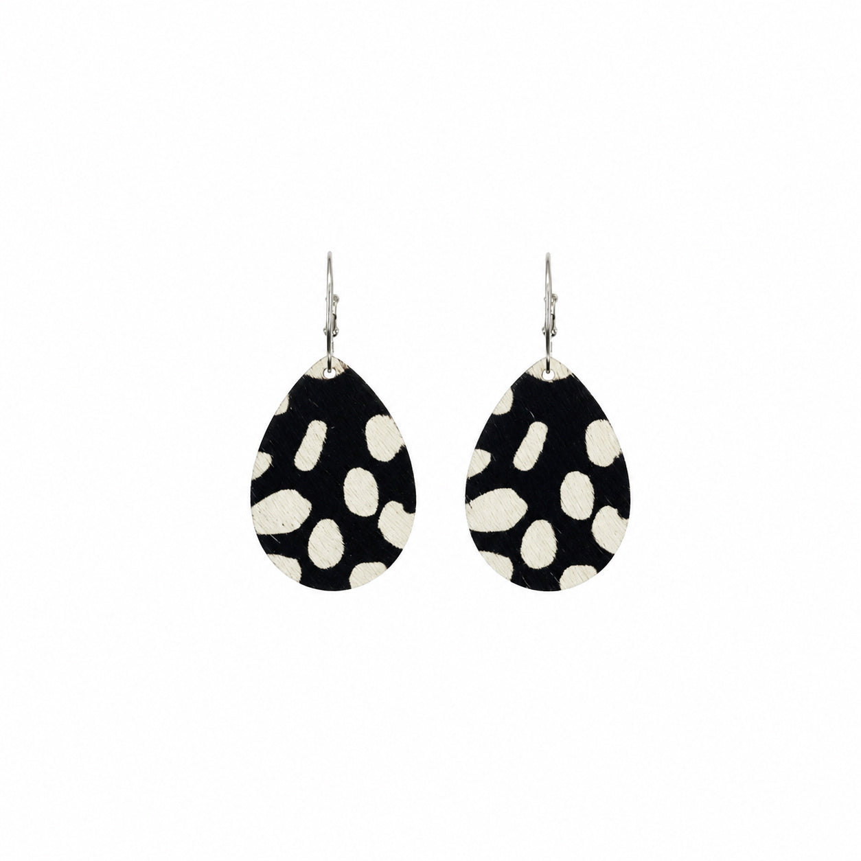 Midnight Spot Hoop Teardrop Earrings