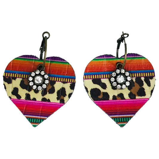 Serape Wild Charm Hoop Earrings