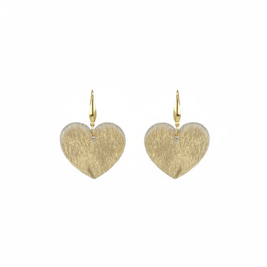 Golden Gleam Heart Earrings