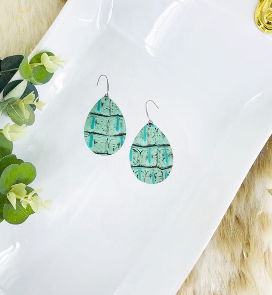 Turquoise Genuine Leather Earrings - E19-3535