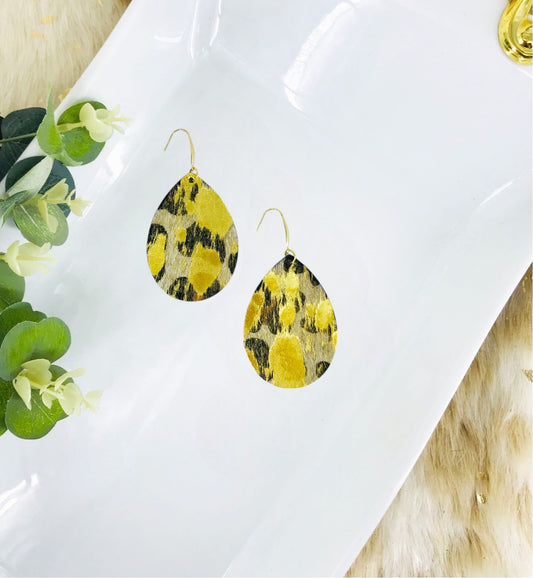 Hair On Leopard Leather Earrings - E19-3613
