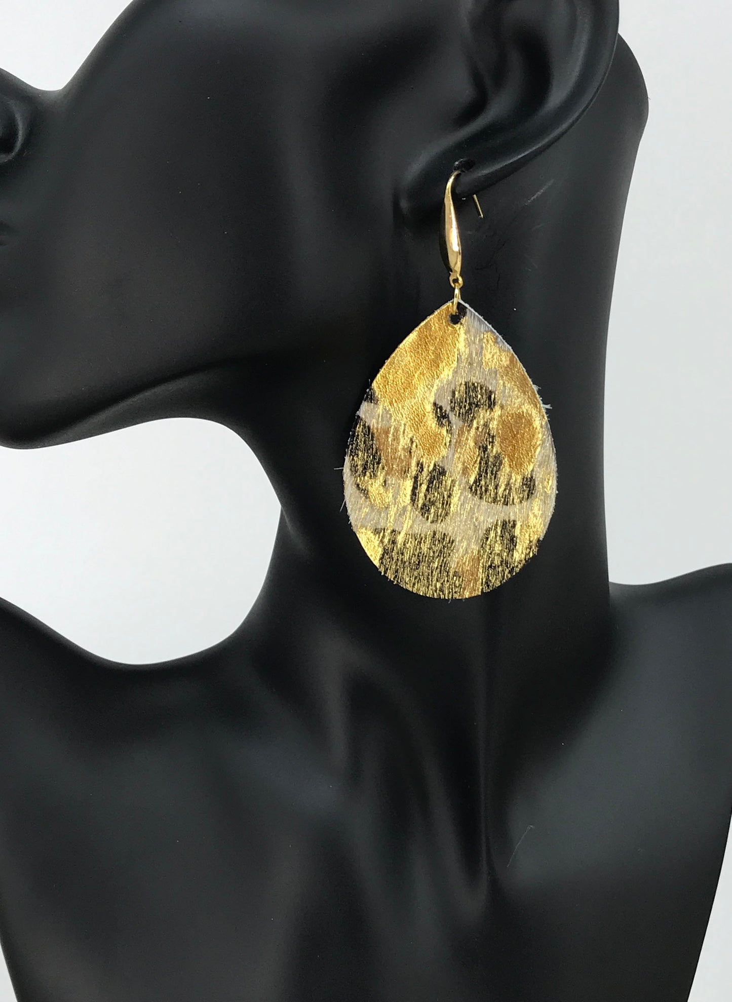 Hair On Leopard Leather Earrings - E19-3613
