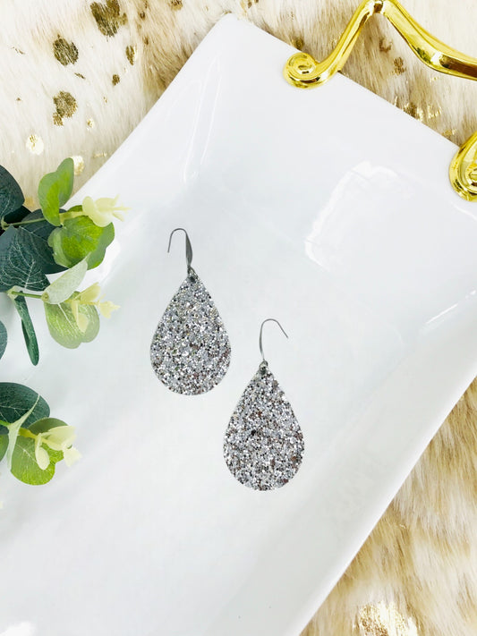 Silver Chunky Glitter Earrings - E19-3719