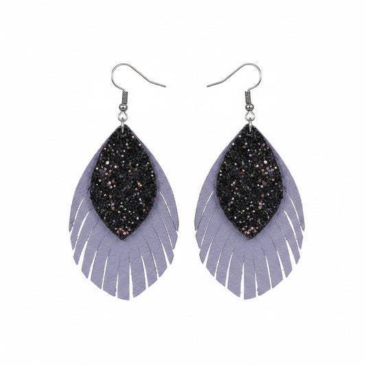 Lilac City Lights Fringe Earrings