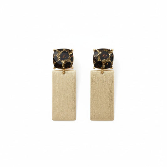 Leopard Glitter Statement Stud Earrings