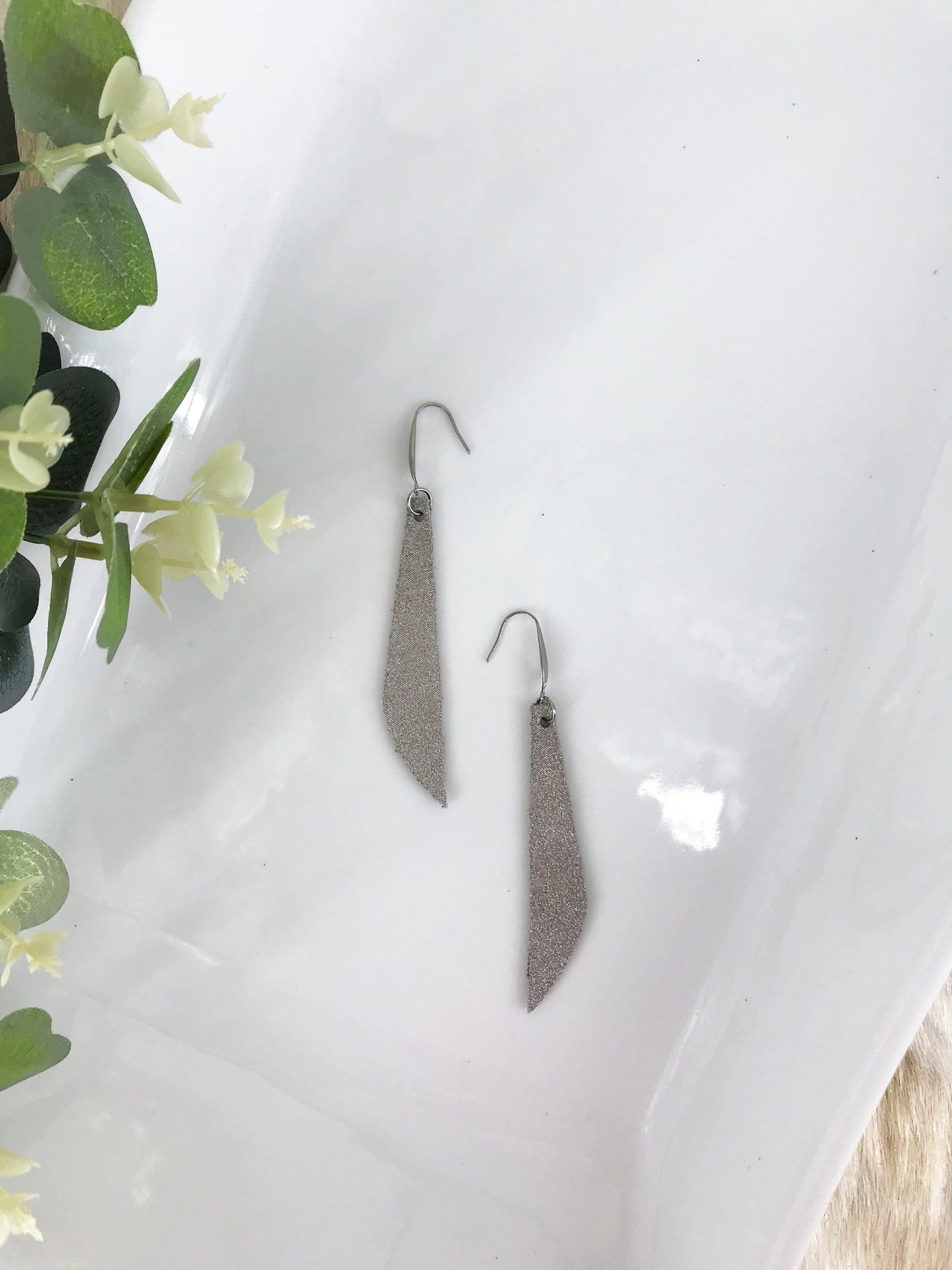 Genuine Leather Drop Earrings - E19-408
