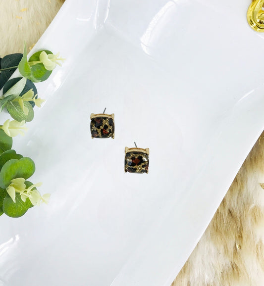 Leopard Stud Earrings - E19-4120