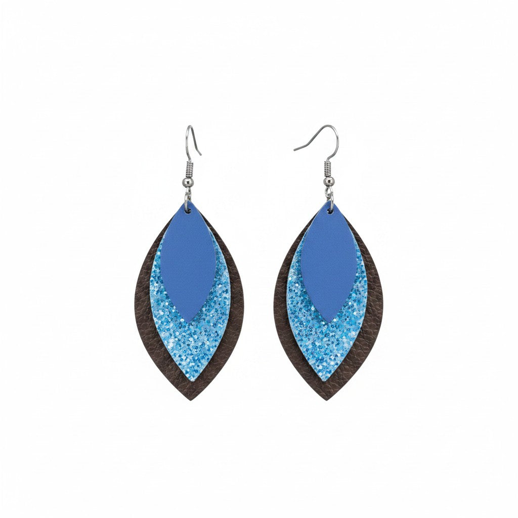 Chocolate Sky Spark Layered Earrings