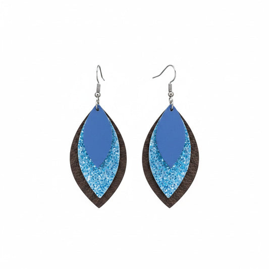Chocolate Sky Spark Layered Earrings